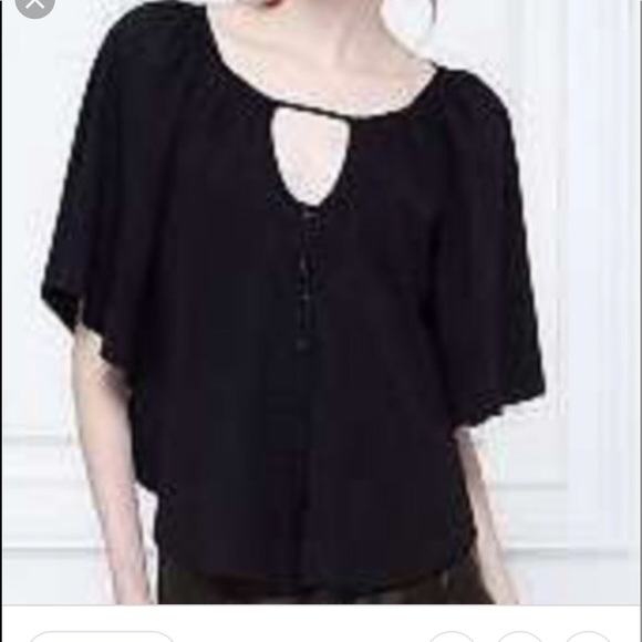 Anthropologie leifsdottir Adena blouse Navy - Picture 1 of 8